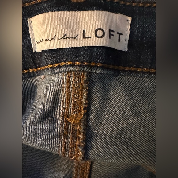 Loft Modern Skinny Slanted Raw Edge Jeans 14 - Picture 4 of 6